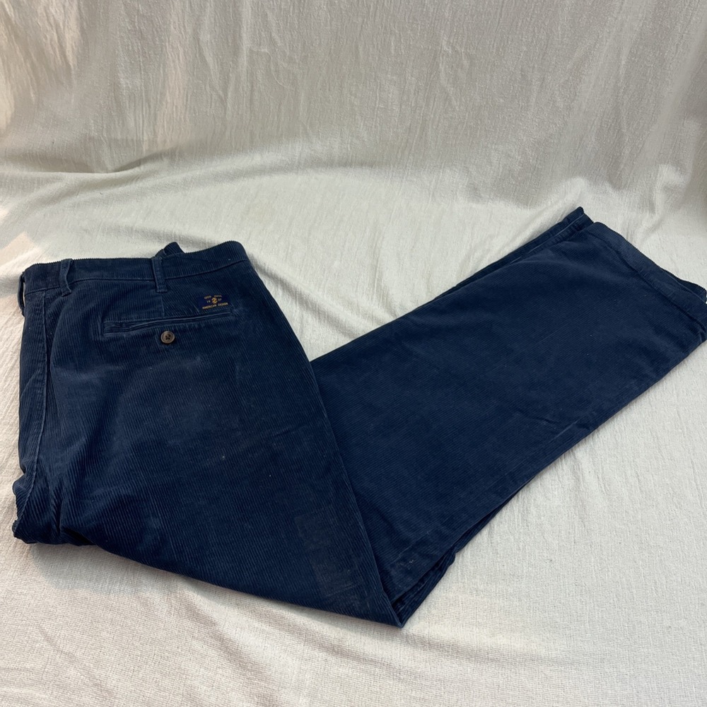 IZOD Corduroy Pants Mens 38x32 Navy Blue Straight Leg Dark Academia 90s Skater